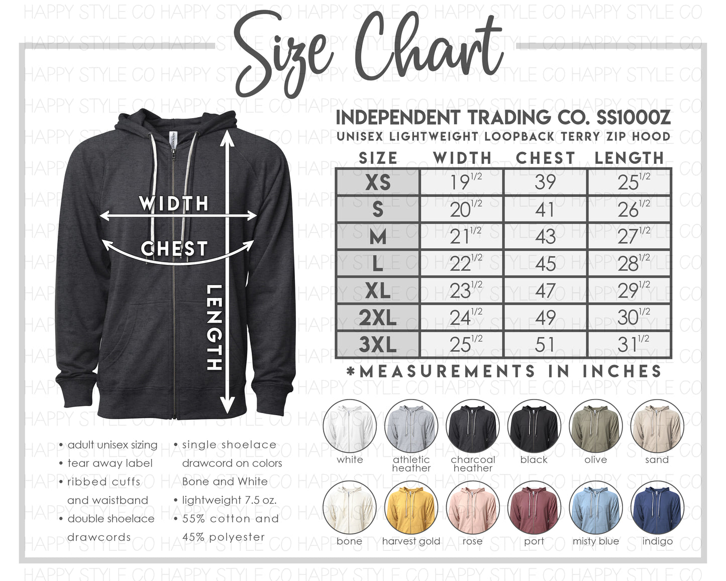 Unisex Lightweight Hoodie w/ Full Zip