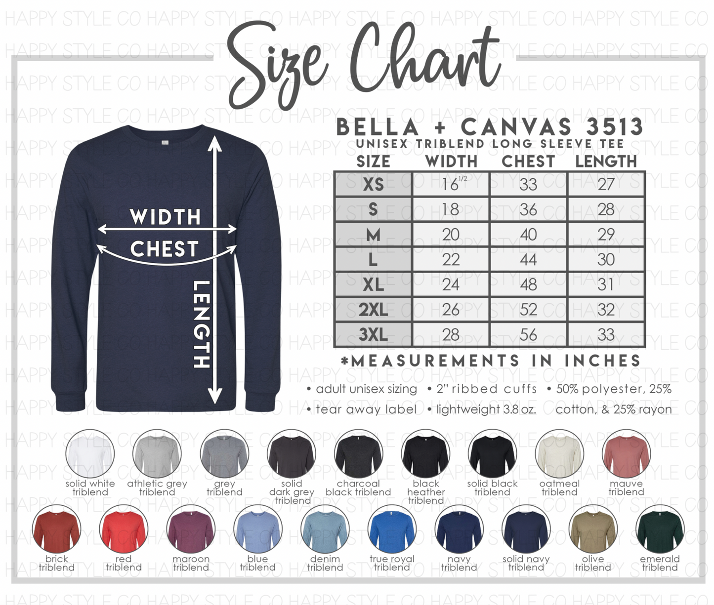 Unisex Triblend Long Sleeve