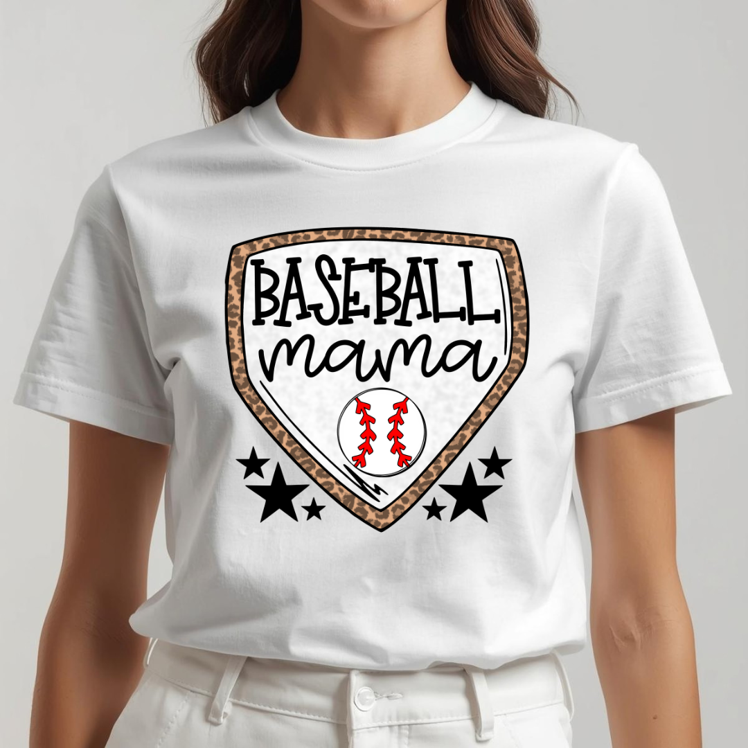 Baseball Mama – Leopard Home Plate