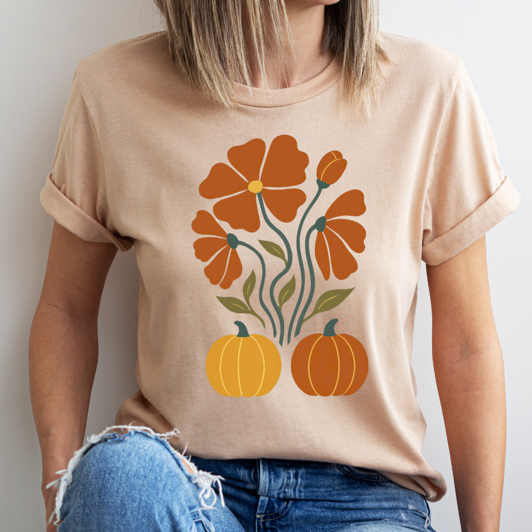 Boho Flower & Pumpkin