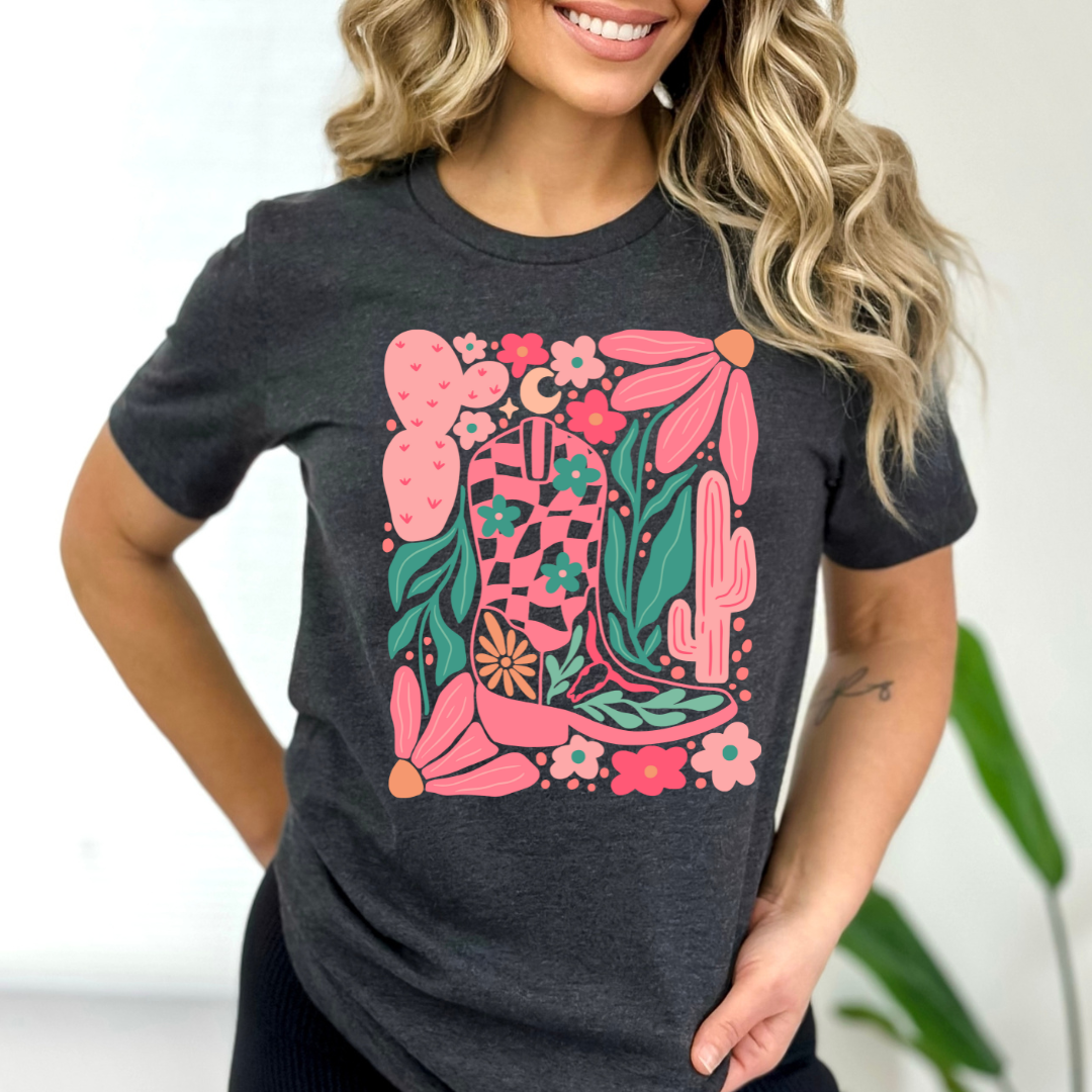 Boho Abstract Cowgirl Boot