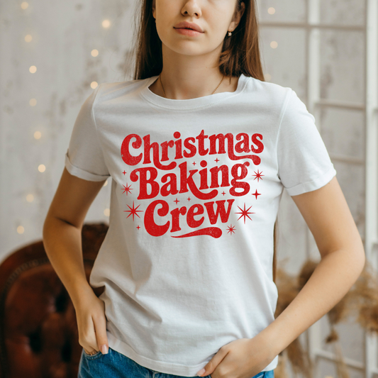 Christmas Baking Crew Red Grunge