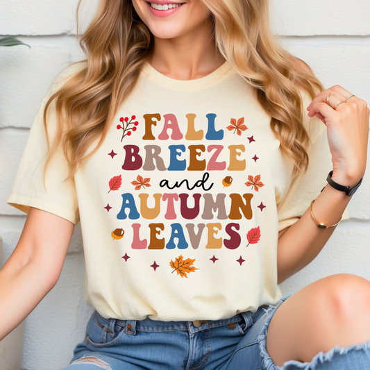 Fall Breeze and Autumn Leaves - Retro