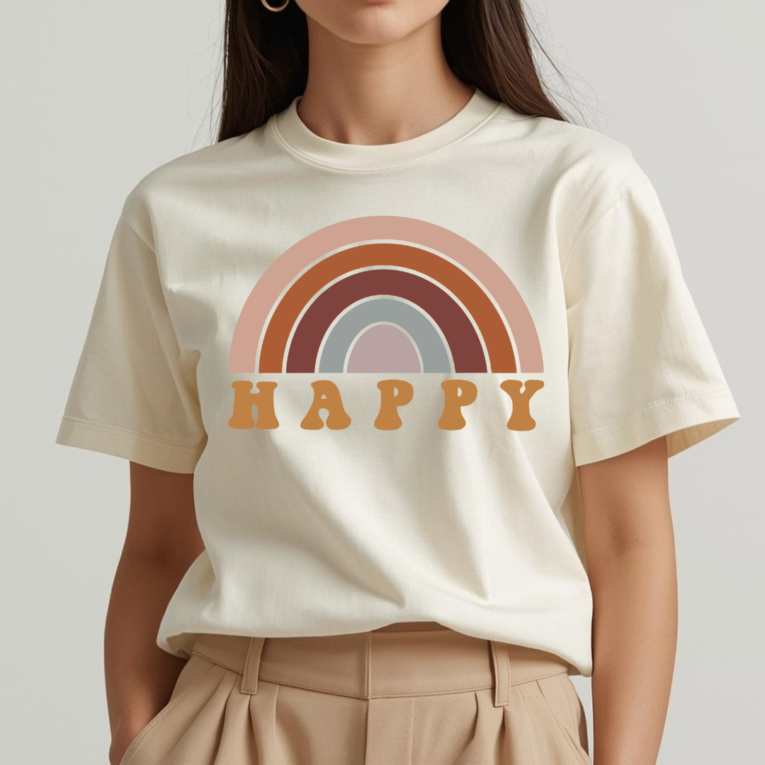 Happy - Boho Rainbow