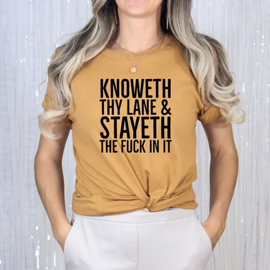 Knoweth thy Lane