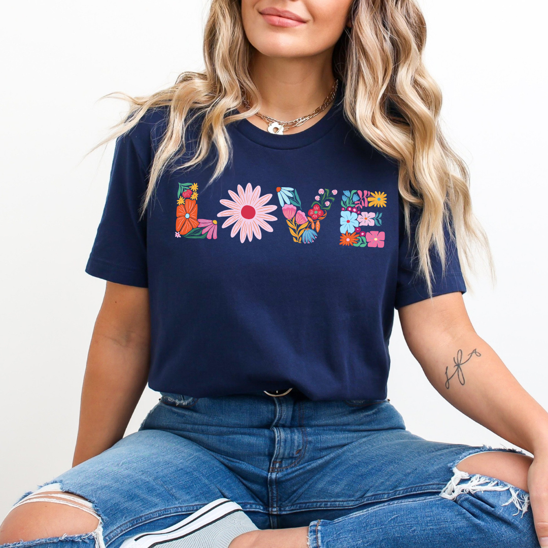 LOVE - Flower Letter Graphic