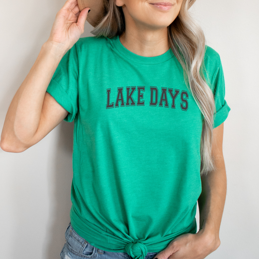 Lake Days Curved Text