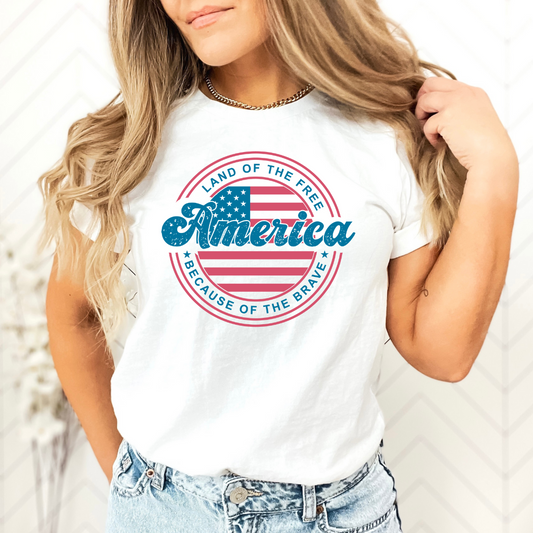 Land of the Free America Blue