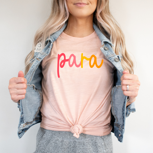 Para Colored Cursive