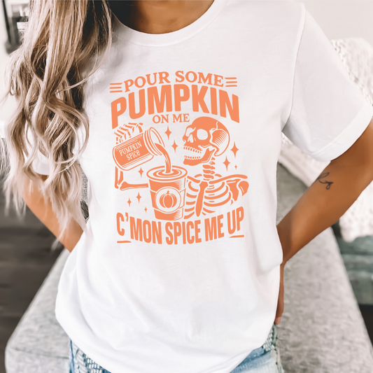 Pour Some Pumpkin On Me Orange Skellie