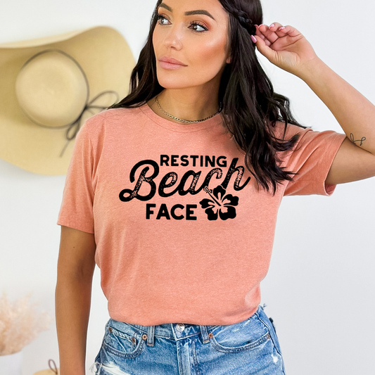 Resting Beach Face Distressed Black