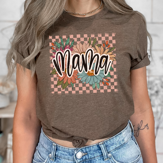 Retro Mama Pink Checkers