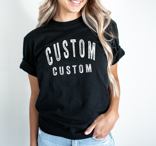 Custom Curved + Straight Text