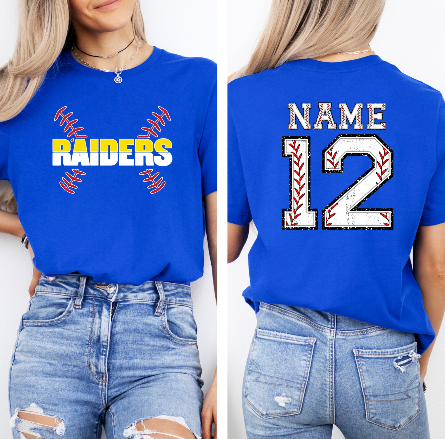 Raiders Baseball Laces + Custom Name and Number