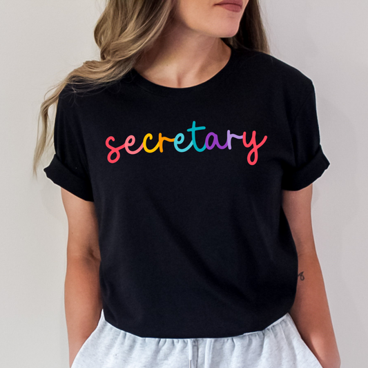 Secretary Colored Cursive