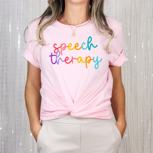 Speech Therapy Colored Cursive