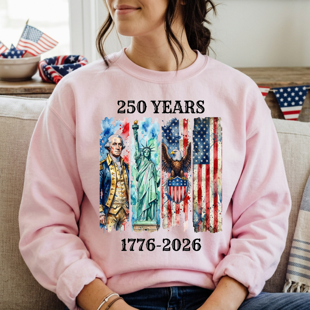Usa 250 Years 1776-2026 Watercolor Art