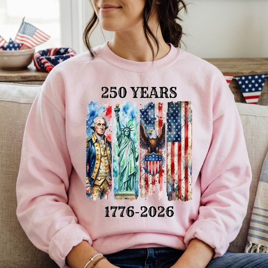 Usa 250 Years 1776-2026 Watercolor Art