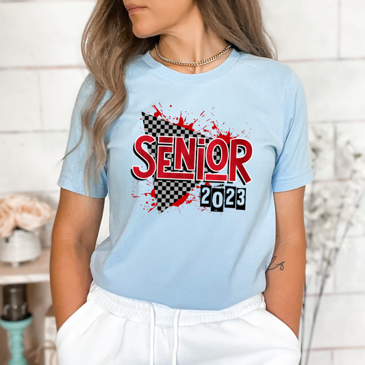 Senior Checkered Red