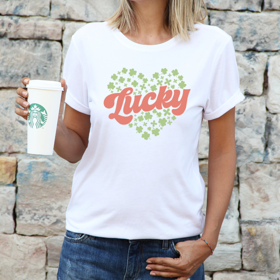 Lucky Heart Clover Leaves
