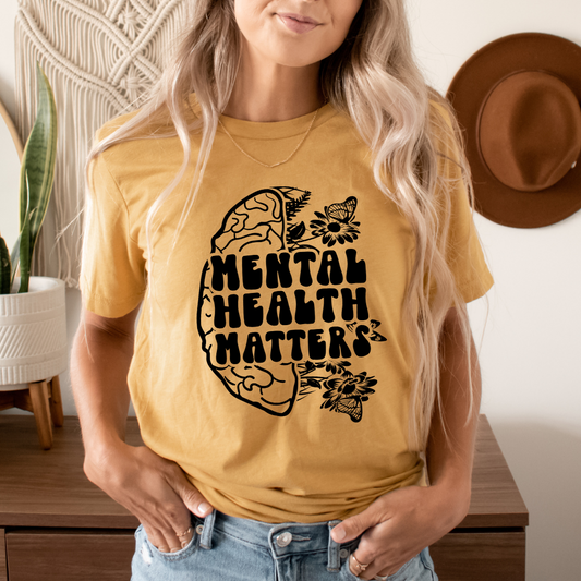 Mental Health Matters Brain - Solid Color