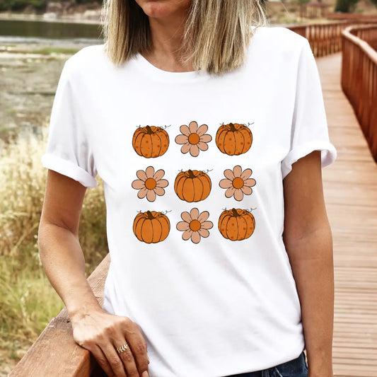 Pumpkins and Flowers
