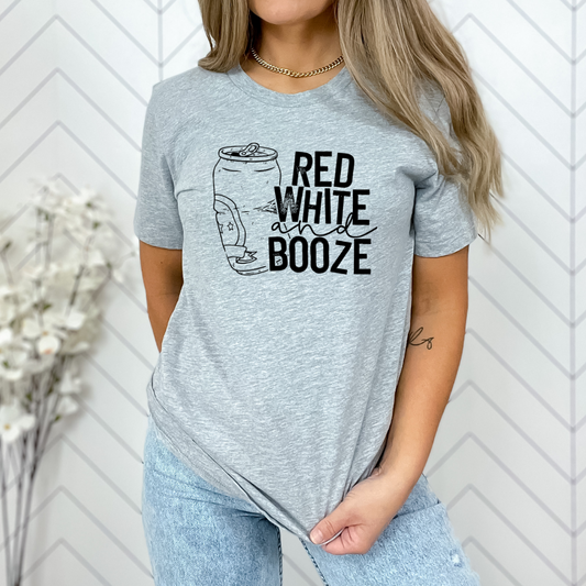Red White and Booze Solid Color