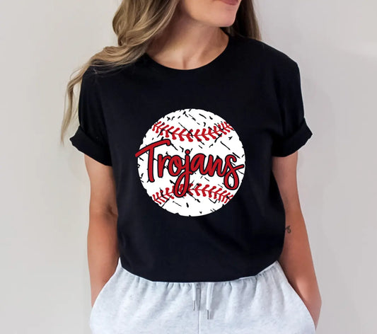 Trojans White Baseball