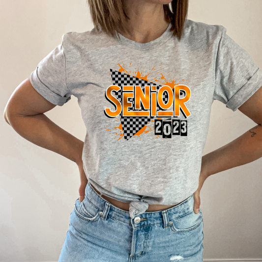 Senior Checkered Orange