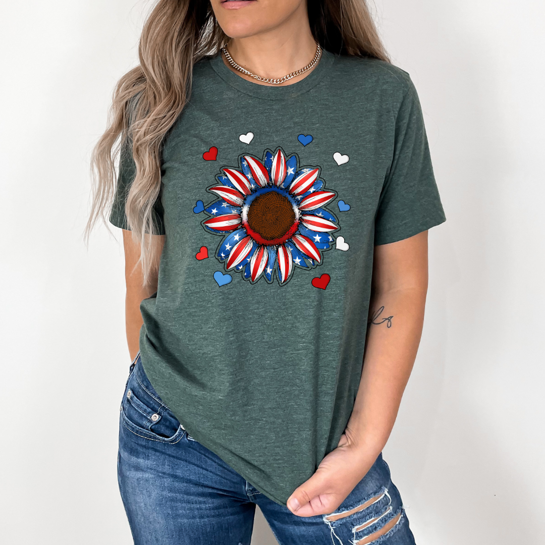 USA Flag Sunflower