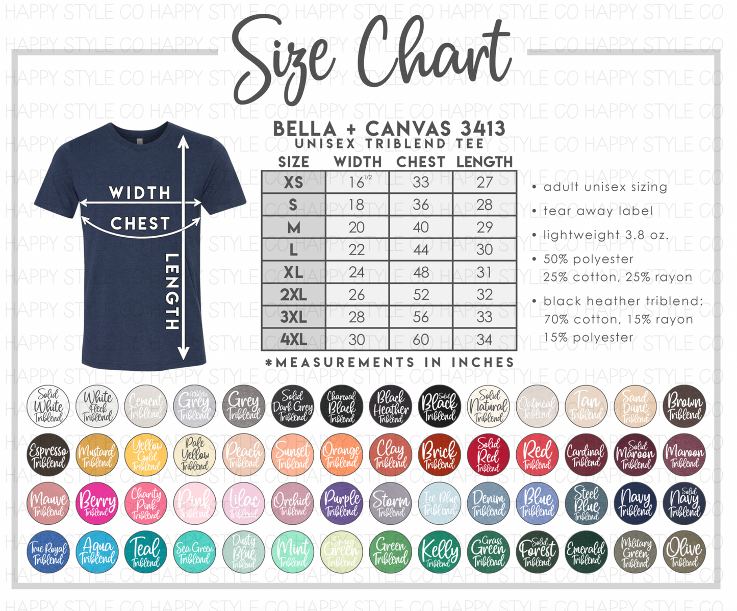 Unisex Triblend Crew Neck T-shirt