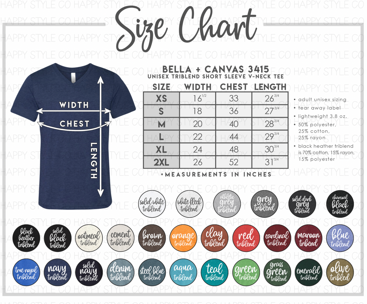 Unisex Triblend V-Neck T-shirt