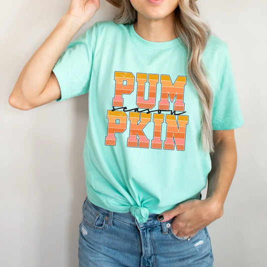 Pumpkin Season Retro Stripe